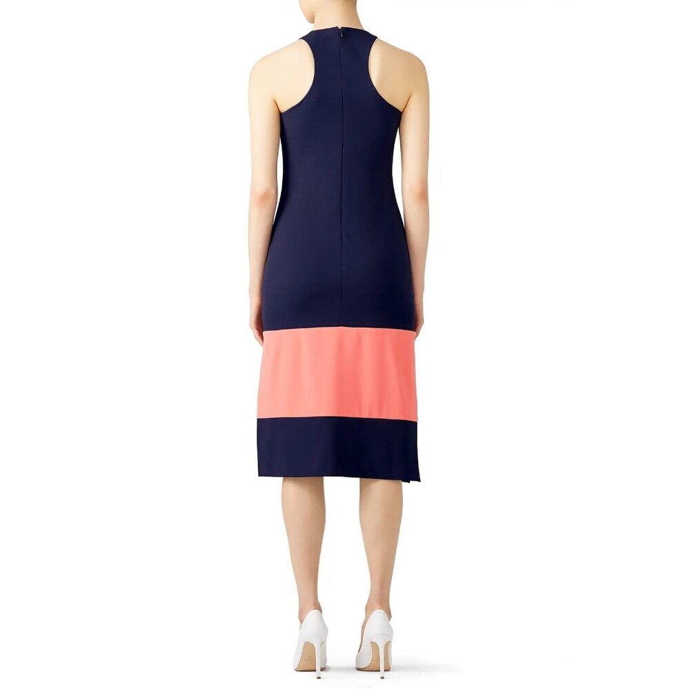 Hutch Anthropologie Peyton Dress Navy Blue Midi Career Fitted Women's S - Picture 2 of 11